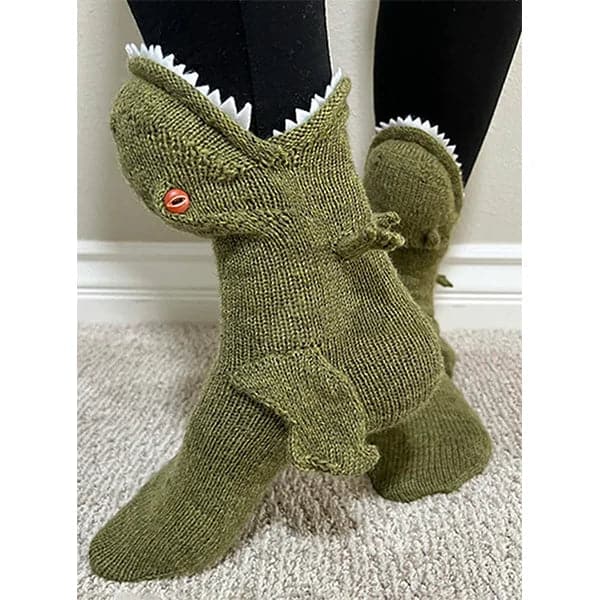 Knit Crocodile Socks