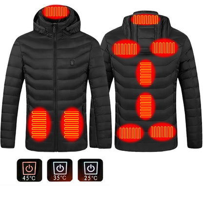 New Heated Jacket Coat USB Electric Jacket Cotton Coat Heater Thermal Clothing Heating