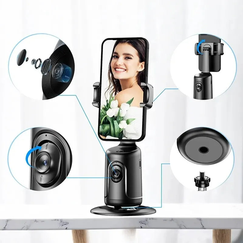 AI 360° Face Tracking Gimbal for Smartphones