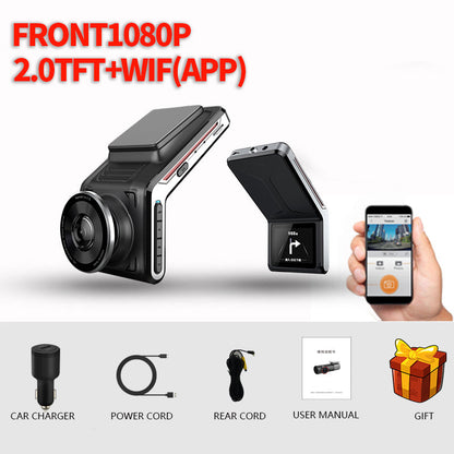 4K Car Dash Cam Front & Rear WiFi Car Camera Auto Night Vision Parking Monitor