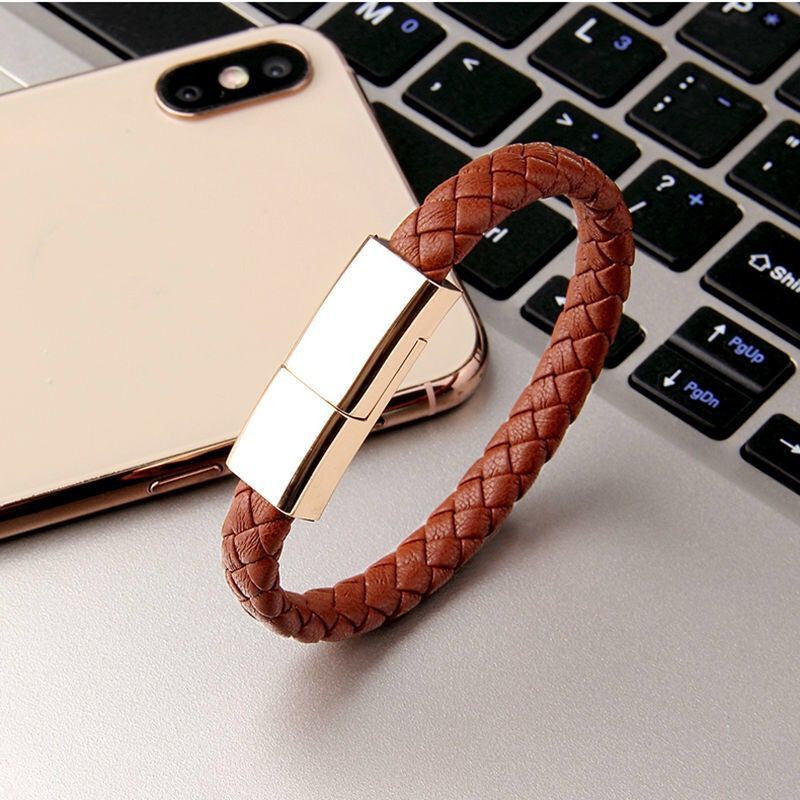 Bracelet USB Charging Cable for iPhone, USB-C & Micro