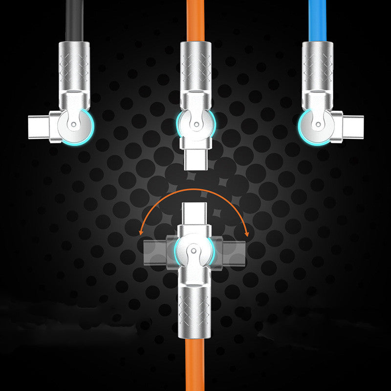 Rotating USB Charging Cable Apple & Type-C