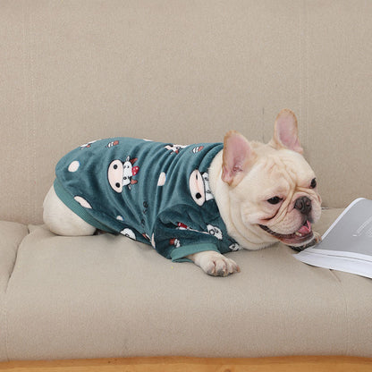 Cow-print Pajama-Style Sweater for small Pets