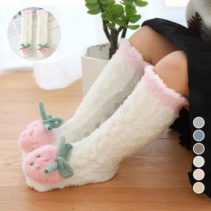 Calcetines pantuflas suaves y peludos para bebé