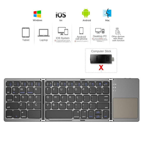 Mini-Folding Wireless Keyboard