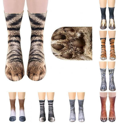 Calcetines con forma de patas de animales 