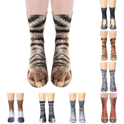 Calcetines con forma de patas de animales 