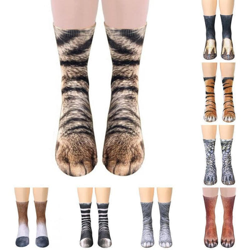 Calcetines con forma de patas de animales 