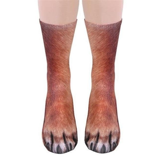 Calcetines con forma de patas de animales 