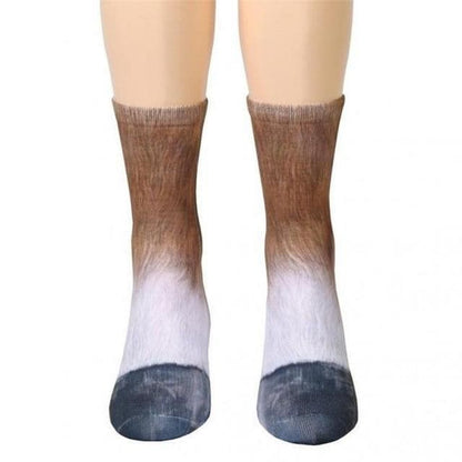 Calcetines con forma de patas de animales 