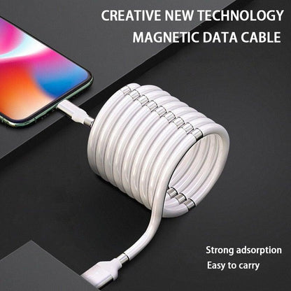 Quick Magnetic Charger - Nova Gadget Store MICRO USB 1.8m WHITE