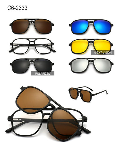 6 In 1 Polarized Sunglasses