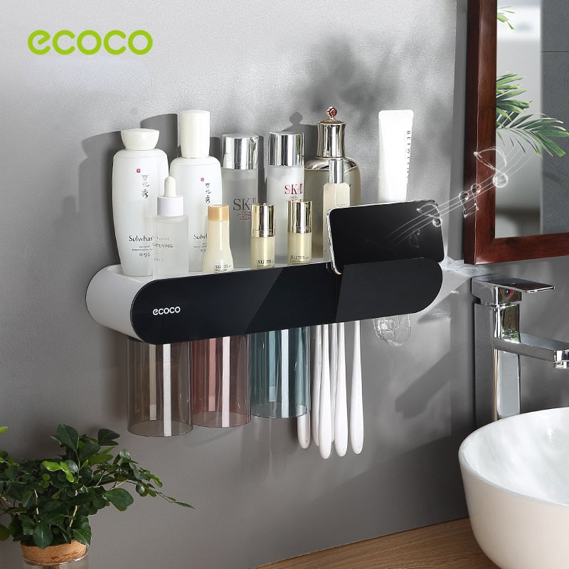 Wall-Mounted Toothbrush Station