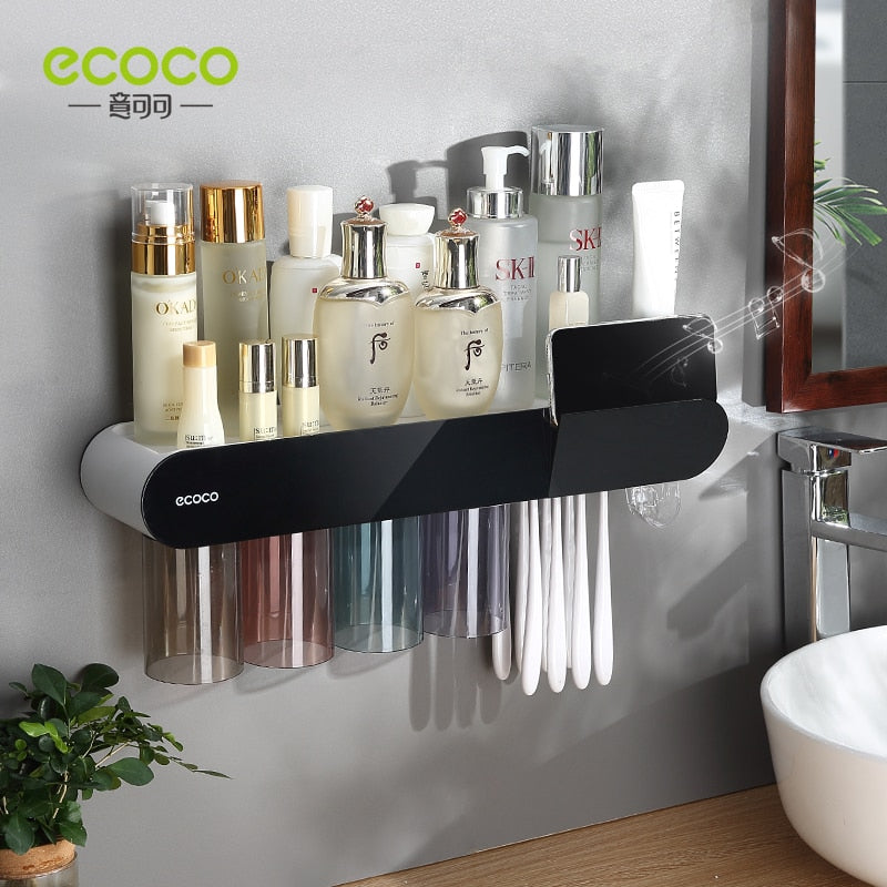 Wall-Mounted Toothbrush Station