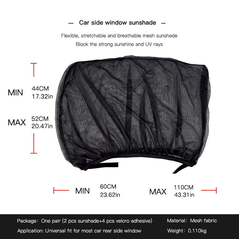 2pcs Car Sunshade Mesh