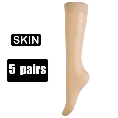 5pc Ultra-thin Nylon Stockings